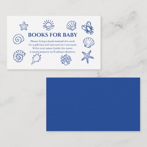 Hand drawn sea you soon, under the sea baby shower enclosure card