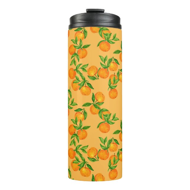 Hand drawn seamless background pattern inspired by thermal tumbler (Front)