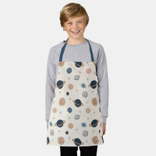 Hand Drawn Seamless Pattern with Planets Apron