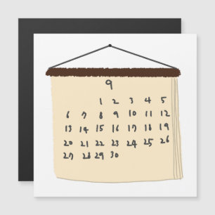 Hand Drawn September Monthly Calendar Gift