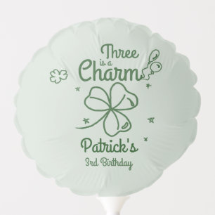 Hand Drawn Shamrock Any Age Birthday Balloon