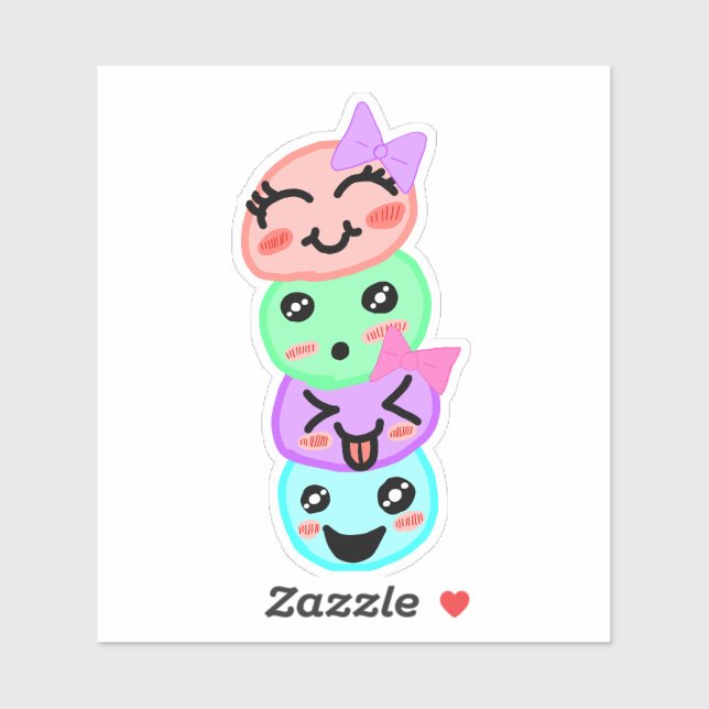 Hand-drawn, Sibling Joy, Emotion Stack, Kids Art,  Sticker (Sheet)