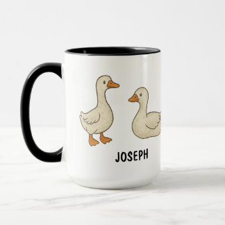 Hand Drawn Silly Goose Custom Cute Mug