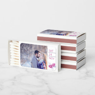 hand drawn sketch of cones wedding save the date matchboxes