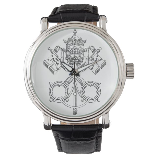 hand drawn sketch Vatican Papal key Watch (Front)