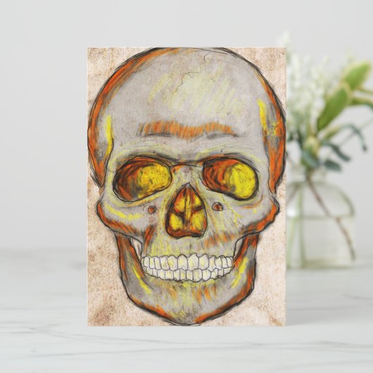 Hand Drawn Skull (Standing Front)