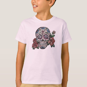 Hand-drawn Skull Dia de los Muertos Sleeve Shirt