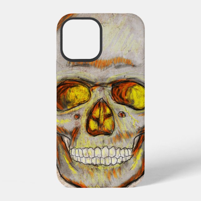 Hand Drawn Skull Iphone Case (Back)