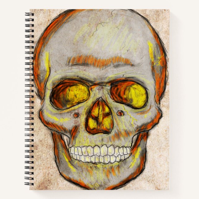 Hand Drawn Skull Notebook (Front)