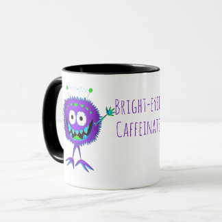 Hand-drawn Smiling Purple Cartoon Monster Mug