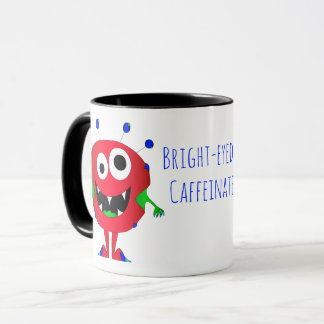Hand-drawn Smiling Red Cartoon Monster Mug