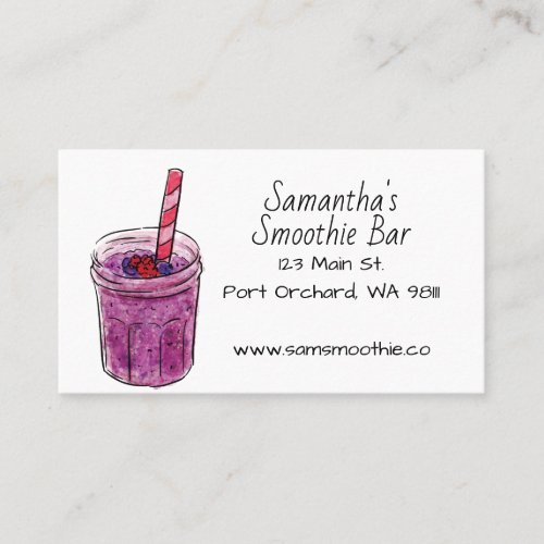 Hand Drawn Smoothie Modern Business Card