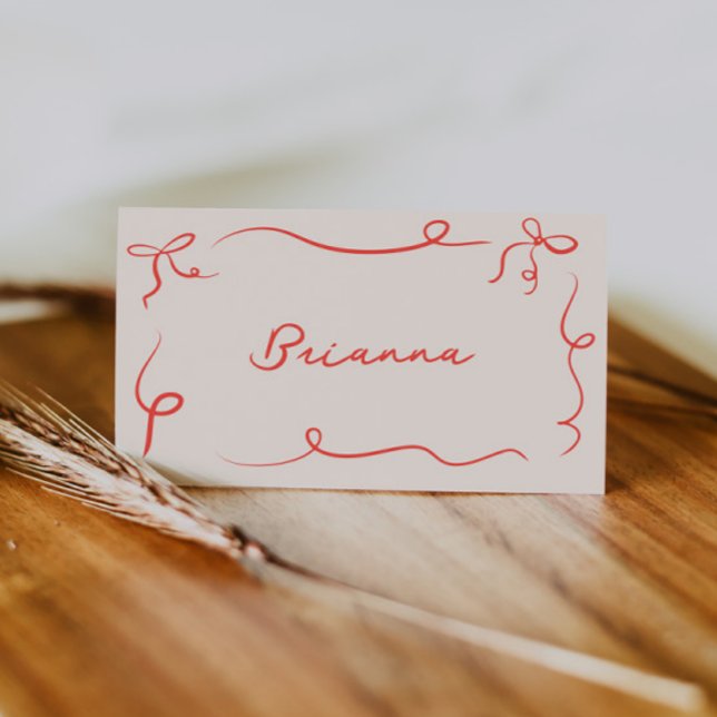 Hand Drawn Squiggle Frame Place Card (Creator Uploaded)