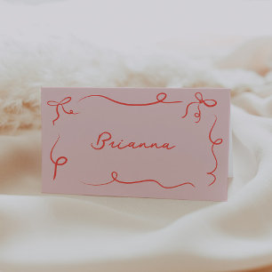 Hand Drawn Squiggle Frame Place Card
