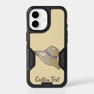 Hand Drawn Straw Hat Beige iPhone 17 Case