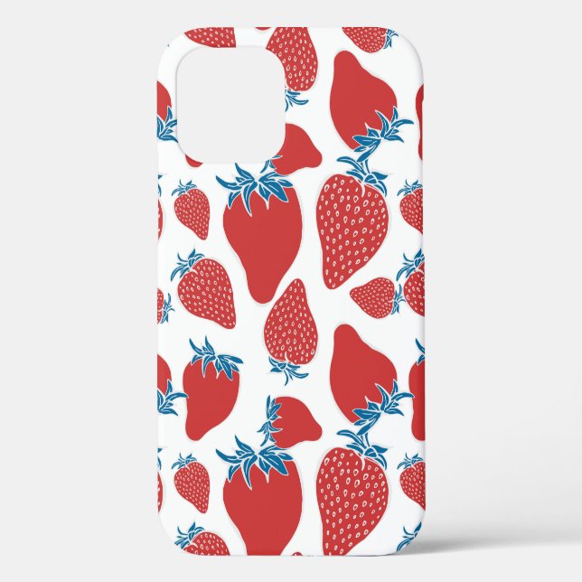 Hand drawn strawberry seamless pattern. background Case-Mate iPhone case (Back)