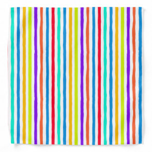 Hand-drawn stripes in bright pop art colors bandana