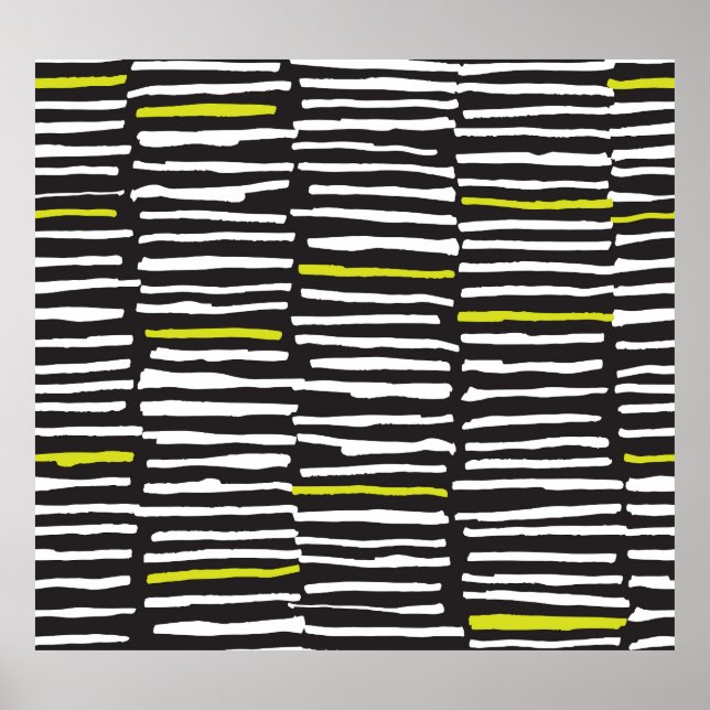 Hand Drawn Stripes: Vintage Pattern. Poster (Front)