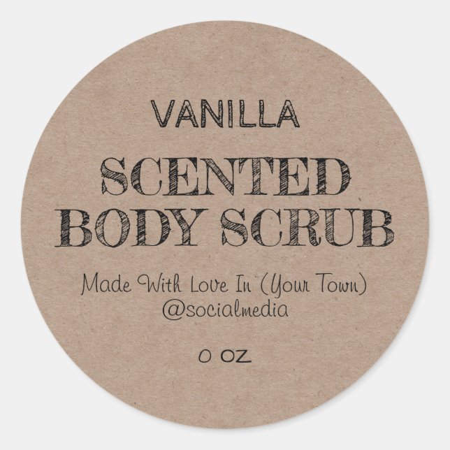 Hand Drawn Style Product Labels (Front)