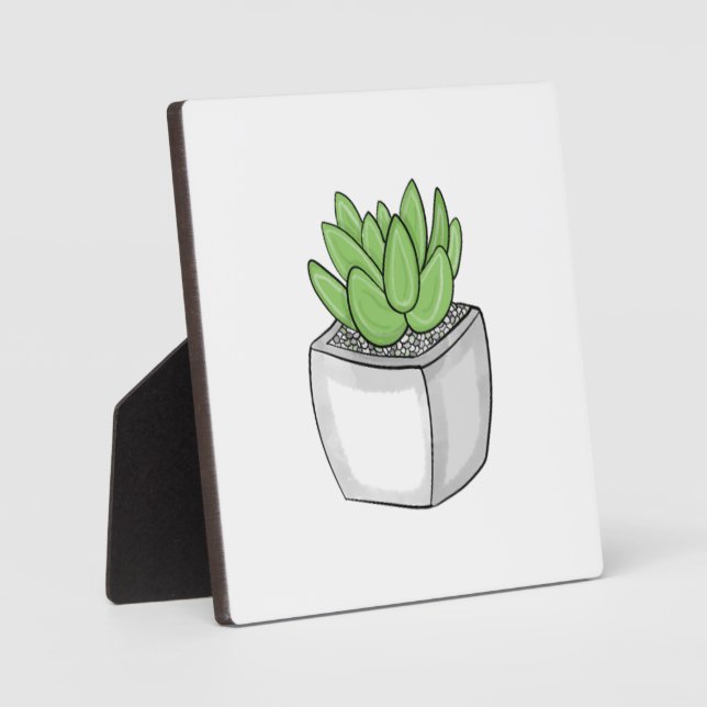 Hand drawn Succulent  Plaque (Front)