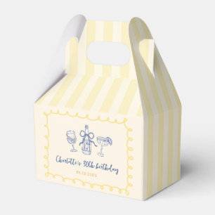 Hand Drawn Summer Adult 30th Birthday Favor Boxes