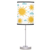 Hand Drawn Summer Sun Pattern Table Lamp (Front)
