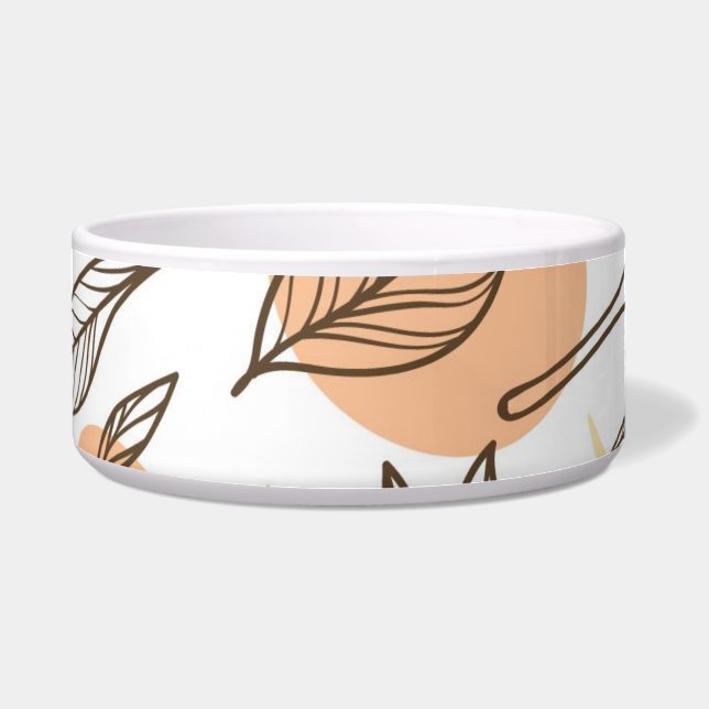 Hand drawn summer tropical pattern bowl (Front)