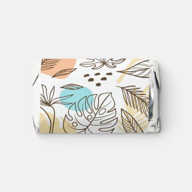Hand drawn summer tropical pattern hershey's miniatures (Front)