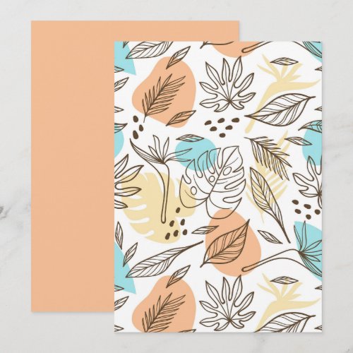 Hand drawn summer tropical pattern