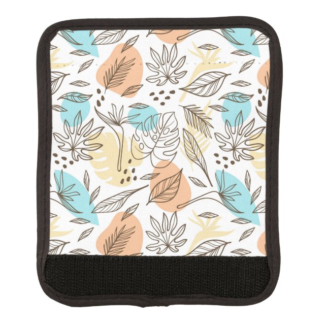 Hand drawn summer tropical pattern luggage handle wrap (Front)