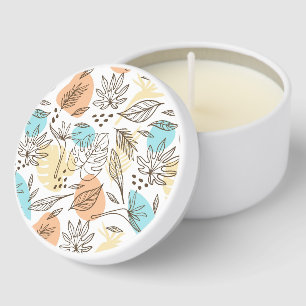 Hand drawn summer tropical pattern mini candle favors