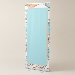 Hand drawn summer tropical pattern retractable banner