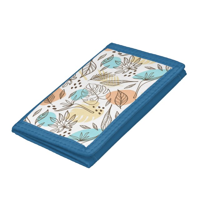 Hand drawn summer tropical pattern trifold wallet (Bottom)