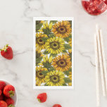 Hand Drawn Sunflower Paper Guest Towels