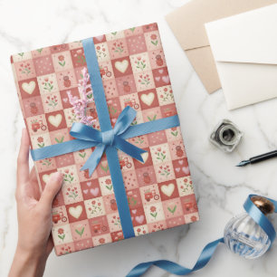 Hand Drawn Sweet Patchwork - Wrapping Paper Roll