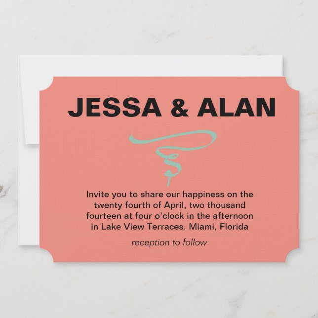hand drawn swirl invitation (Front)