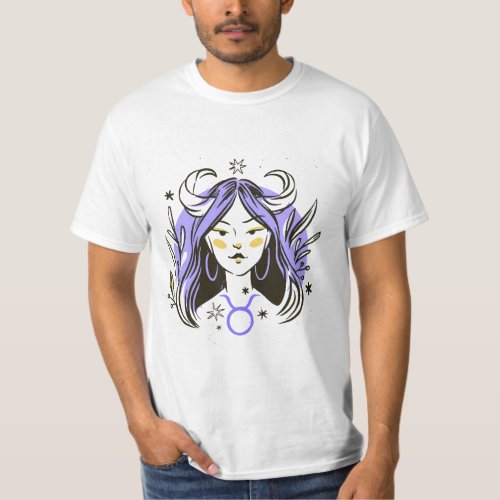 HAND DRAWN TAURUS ZODIAC SIGN  T_Shirt