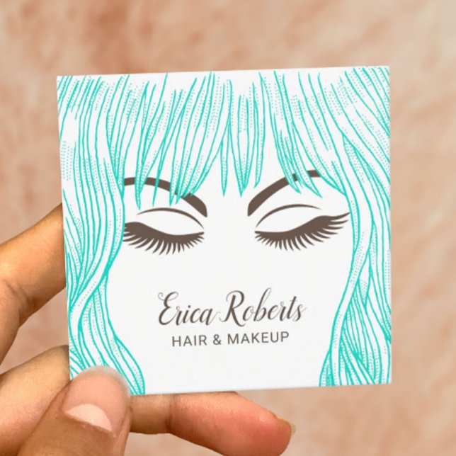 Hand Drawn Teal Hair Girl Beauty Salon Appointment (Creator Uploaded)