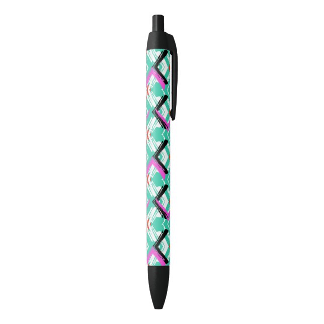 Hand Drawn Teal Zig Zag Pattern Pen (Bottom (Vertical))