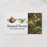 Hand Drawn Teapot and Cup | Tea Leaves Business Card