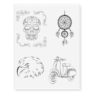 Hand drawn temporary tattoos