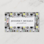 Hand Drawn Textured Cactus Pattern Business Card