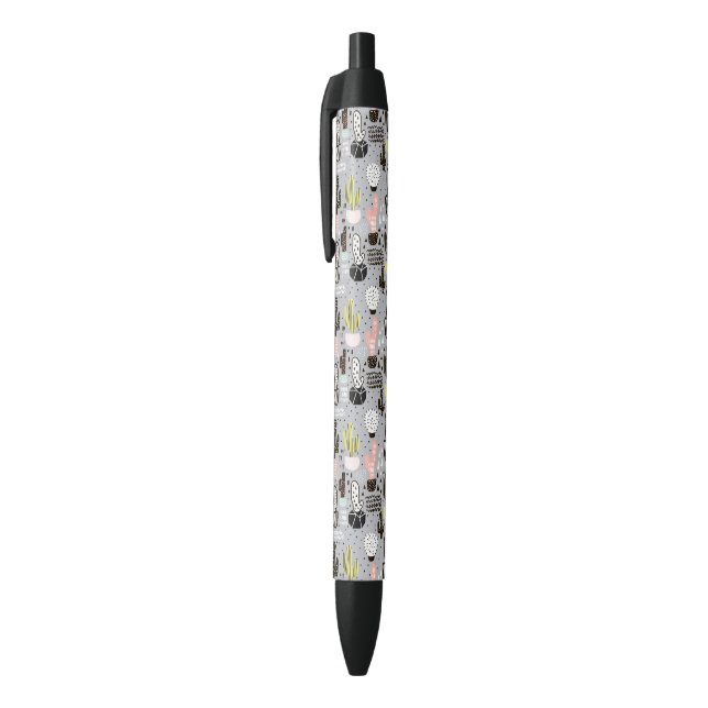 Hand Drawn Textured Cactus Pattern Pen (Top (Vertical))