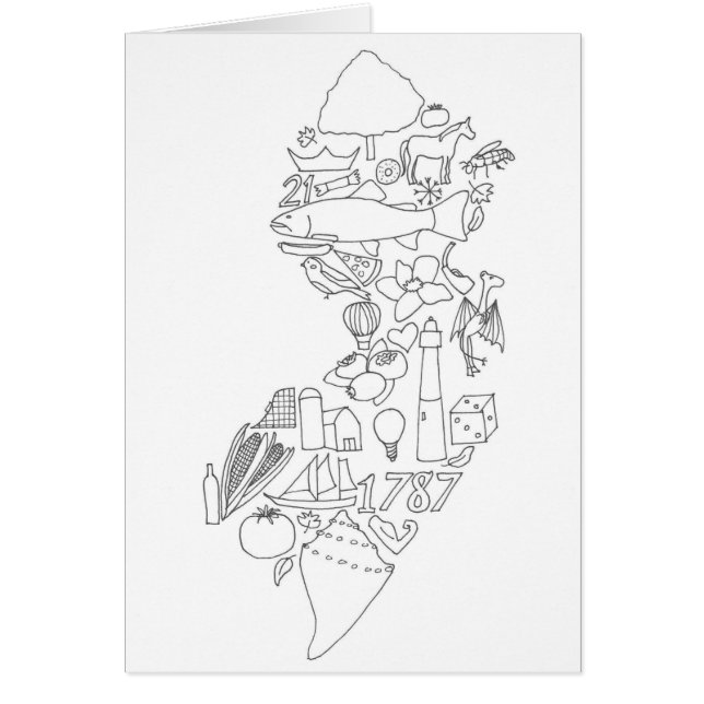 Hand drawn THIS is Jersey greeting card (Front)