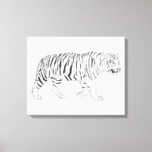 Hand Drawn Tiger Drawing Poster