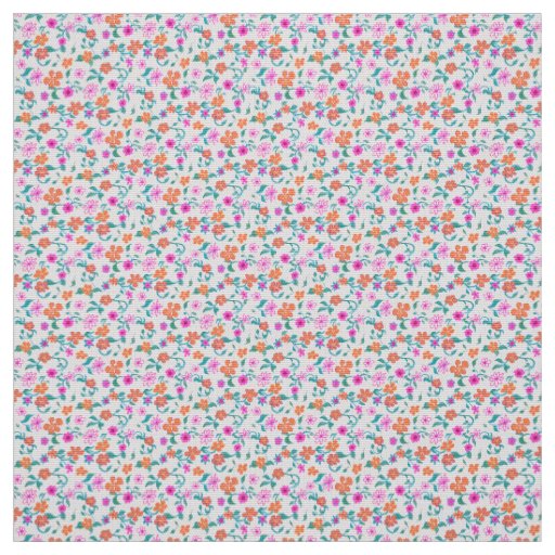 Hand Drawn Tiny Floral Pattern Fabric