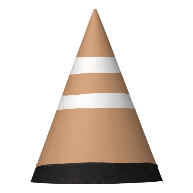 Hand-drawn Traffic Construction Cone Party Hat (Front)