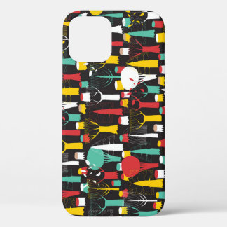 Hand Drawn Trees Tapestry Pattern iPhone 12 Case