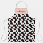 Hand Drawn Triangle Geometric Pattern Apron