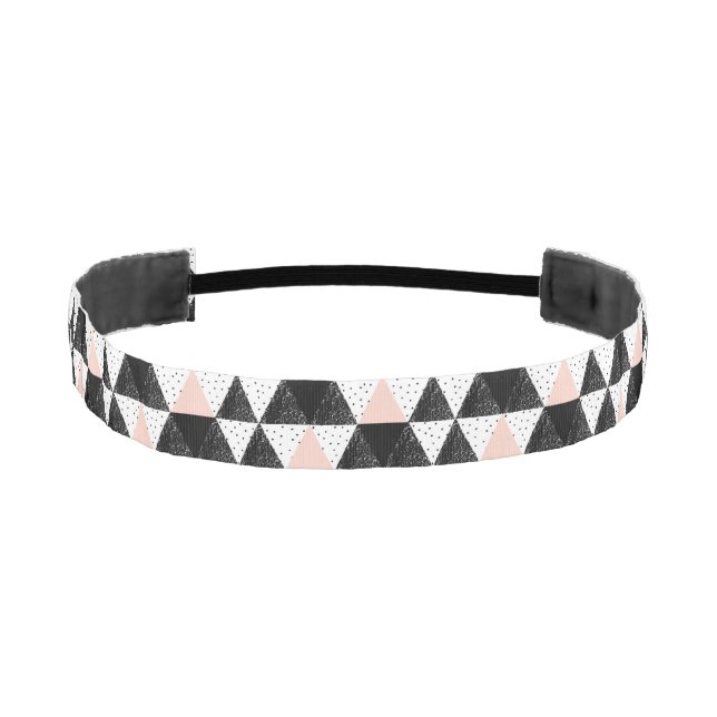 Hand Drawn Triangle Geometric Pattern Athletic Headband (Front)